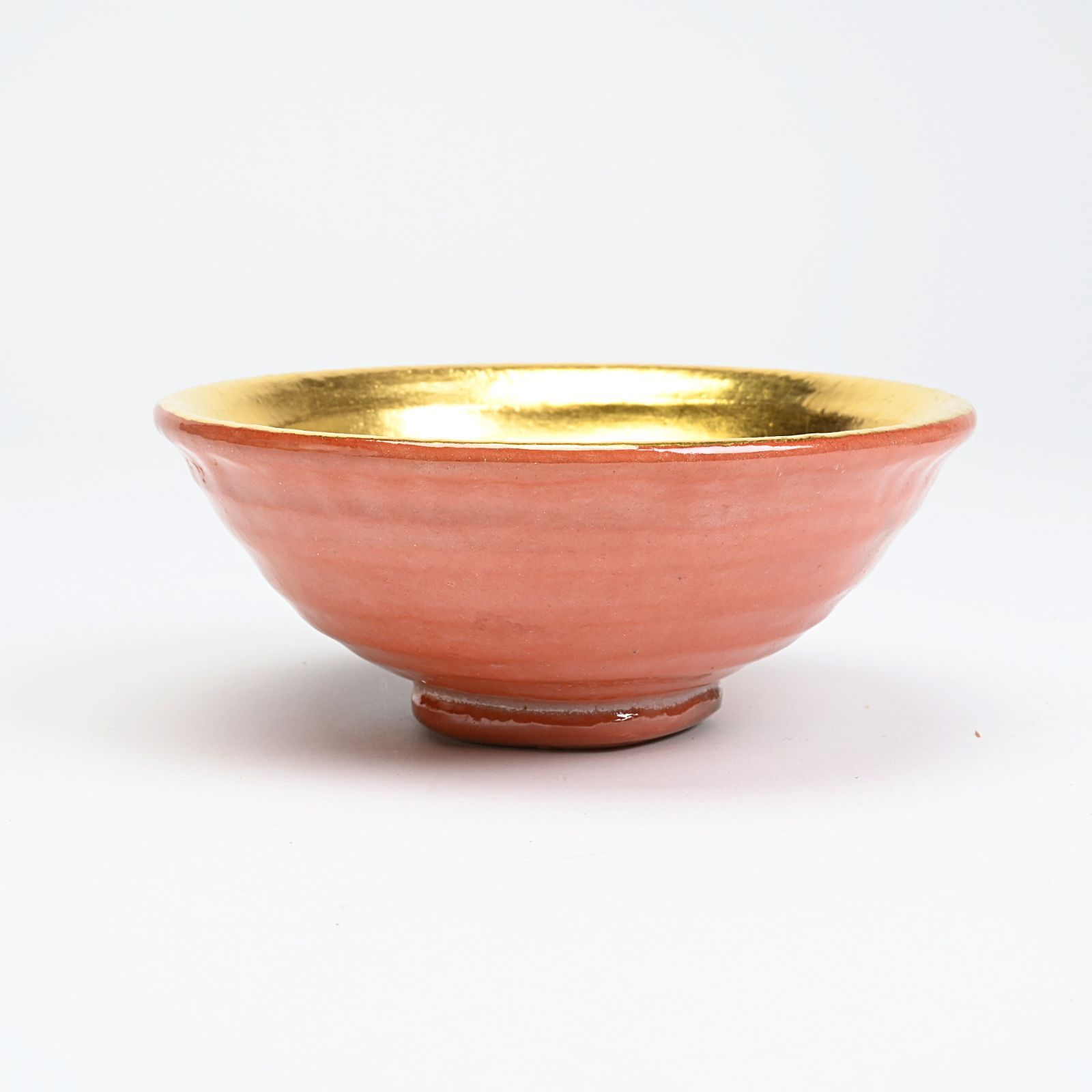 川崎和楽 造 節約 嶋台茶碗 共箱 茶道具 川崎和楽造 赤楽嶋台茶碗 共箱