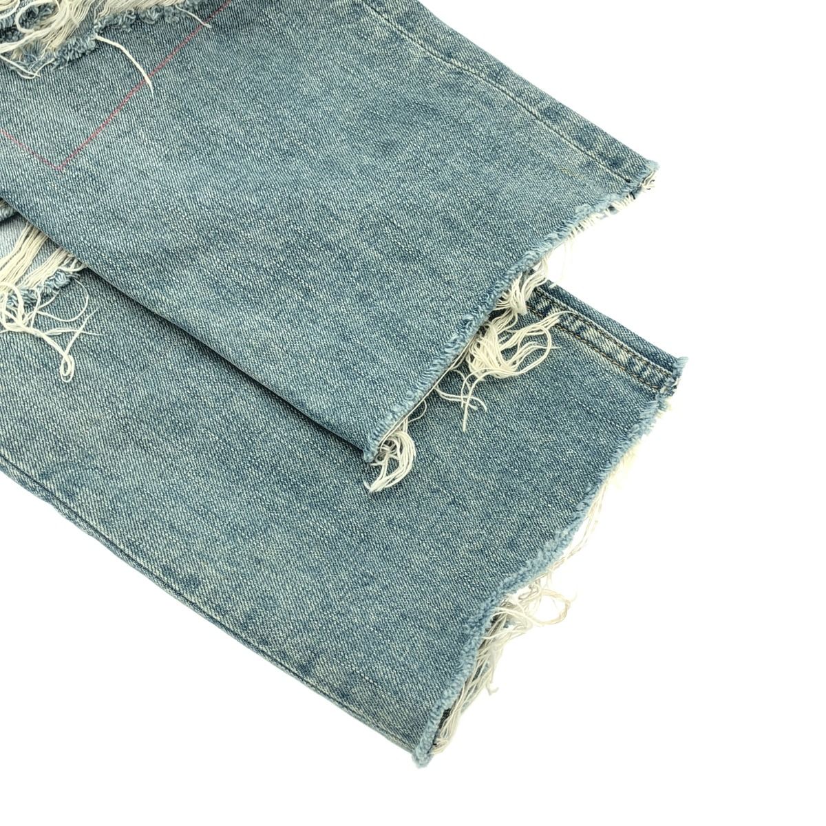 JUNYA WATANABE COMME des GARCONS MAN PINK ジュンヤワタナベ コムデギャルソンマン ピンク 2004AW クラッシュ加工デニムパンツ UN-P019 インディゴ S DECORATOM_COM_BR