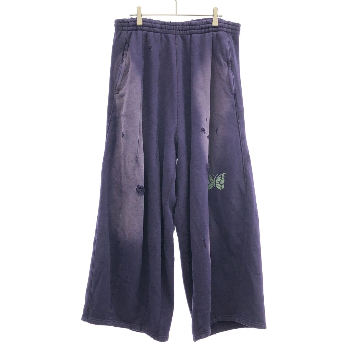 Needles ニードルズ 25AW Deconstructed H.D. Sweat Pant ダメージスウェットパンツ RW337 パープル L