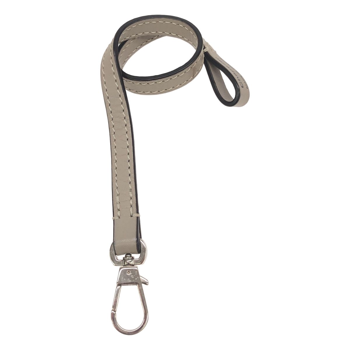 Herve Chapelier エルベシャプリエ レザーストラップ キーホルダー グレー