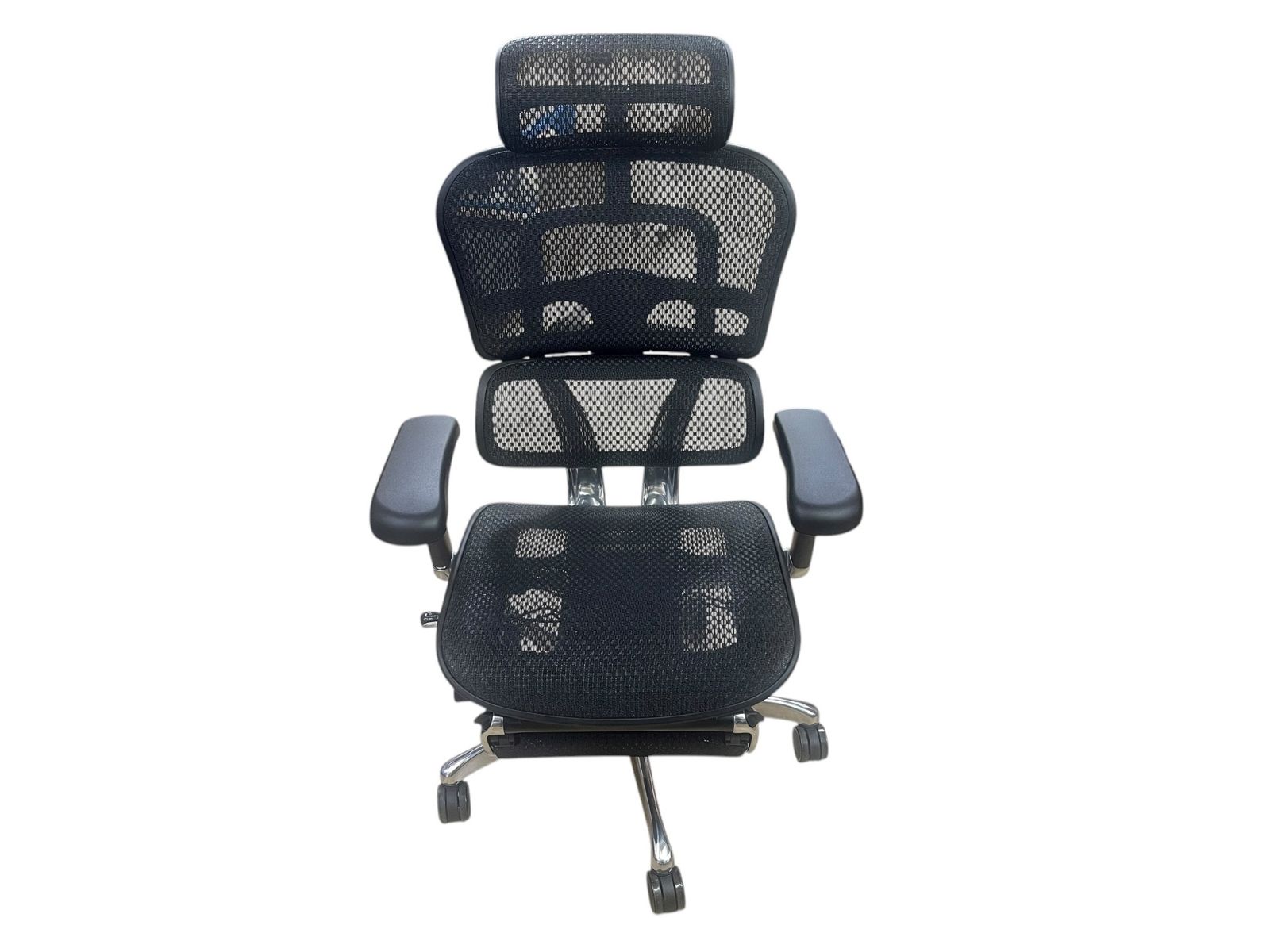 ♥品エルゴヒューマンプロ2 Ergohuman Pro 2 オットマン内蔵型 DR 高機能オフィスチェア メッシュ ブラック 人間工学設計 可動アーム 昇降リクライニング機能付き2077611 2077611