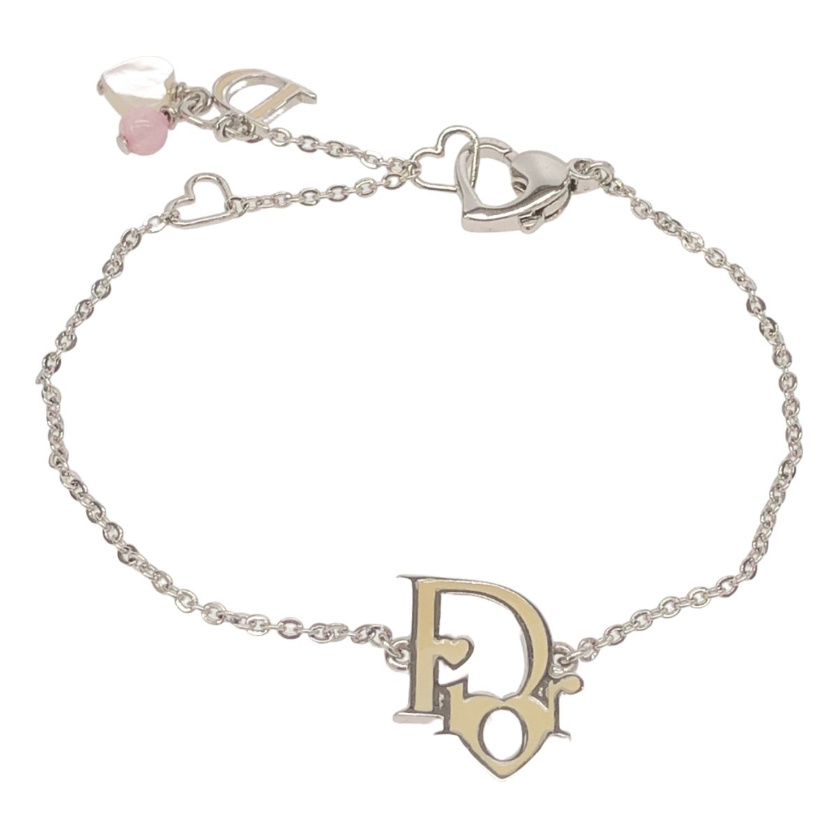 箱付☆ ディオール ハート ロゴ シルバー ブレスレット SILVER 925 箱付☆ ディオール ハート ロゴ シルバー ブレスレット SILVER 925