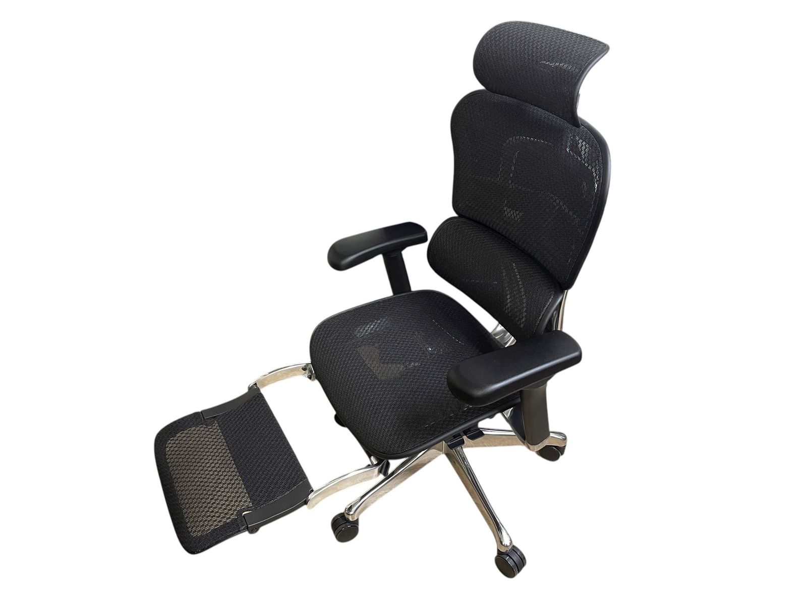 ♥品エルゴヒューマンプロ2 Ergohuman Pro 2 オットマン内蔵型 DR 高機能オフィスチェア メッシュ ブラック 人間工学設計 可動アーム 昇降リクライニング機能付 MARWIL-DEMENAGEMENTS_CH