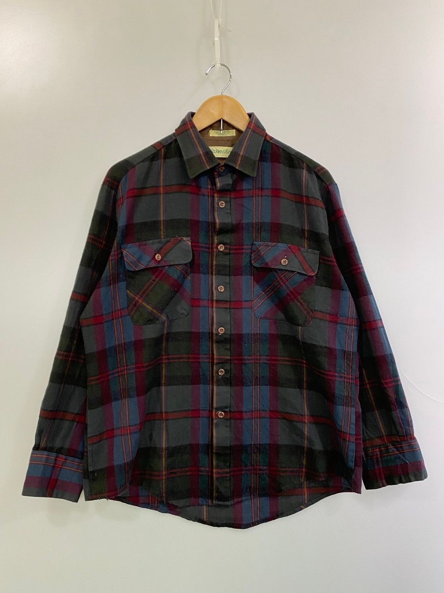品 STJOHN S BAY セントジョンズベイ 80 s L|S CHECK SHIRT VINTAGE 80年代 ロングスリーブ チェックシャツ 長袖 トップス 146-251106-kk-24-min