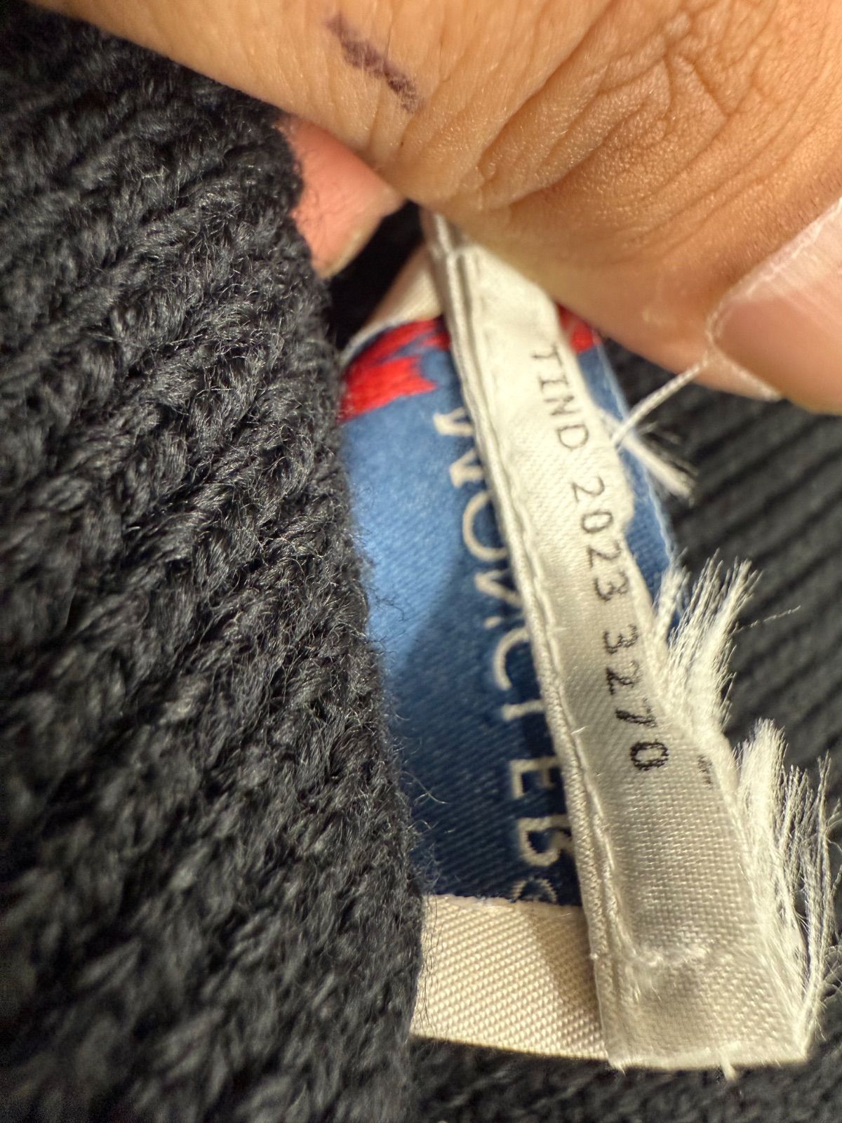  a- マフラー モンクレール BERRETTO SCIARPA ネイビー ウール マフラー 小物