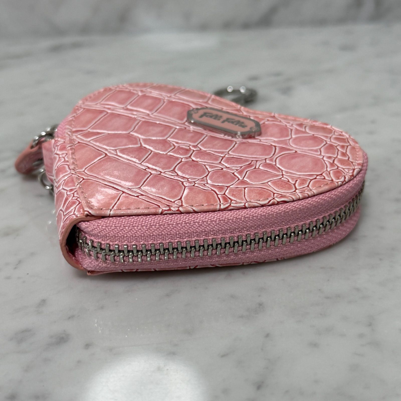 Folli Follie フォリフォリ コインケース ハート クロコダイル 小銭 