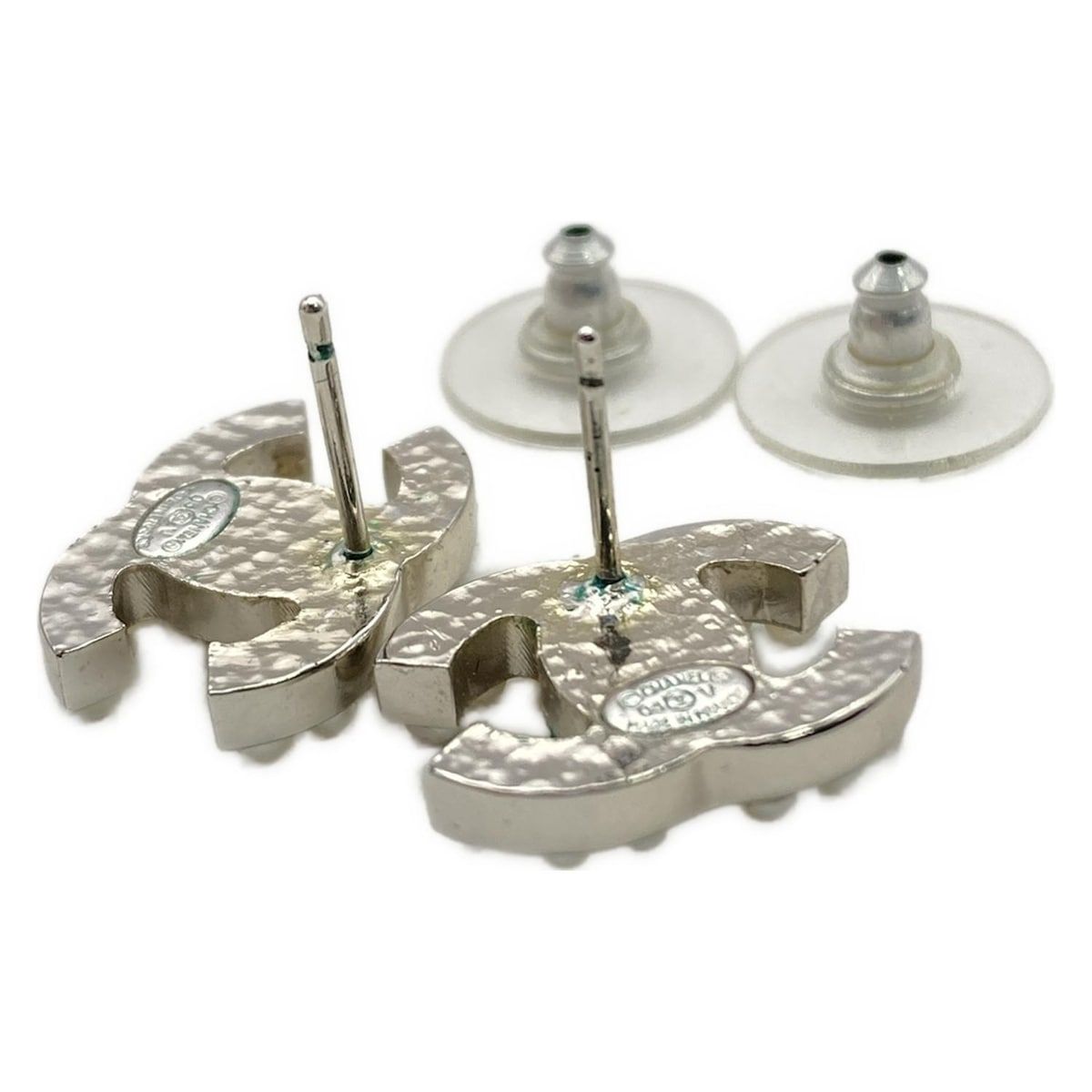 CHANEL シャネル ピアス ココマーク シルバー×アイボリー WWW_SHINETEETH_COM