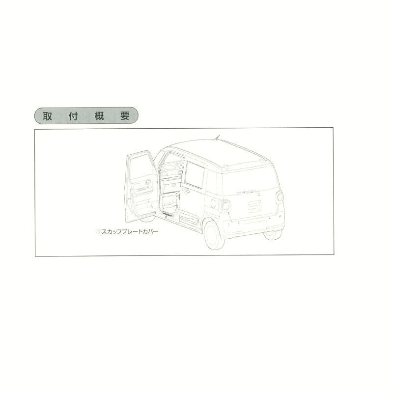 フロントスカッフプレートカバー 左右分セット