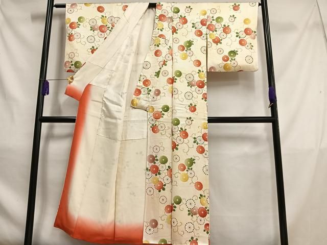 平和屋着物□上質な小紋 舞花文 正絹 逸品 AAAU6074fw 平和屋着物