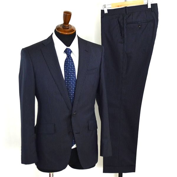 トゥモローランド　グレー ストライプ ビジネススーツ　ベスト付き 楽天市場】ビジネススーツ ストライプ フォーマルスーツ タキシード