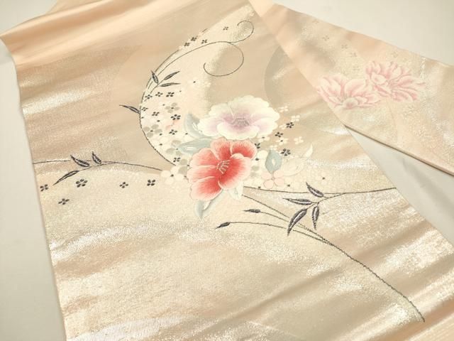 刺繍 開き 名古屋帯 三越謹製 華文刺繍 九寸名古屋帯◇正絹 開き名古屋