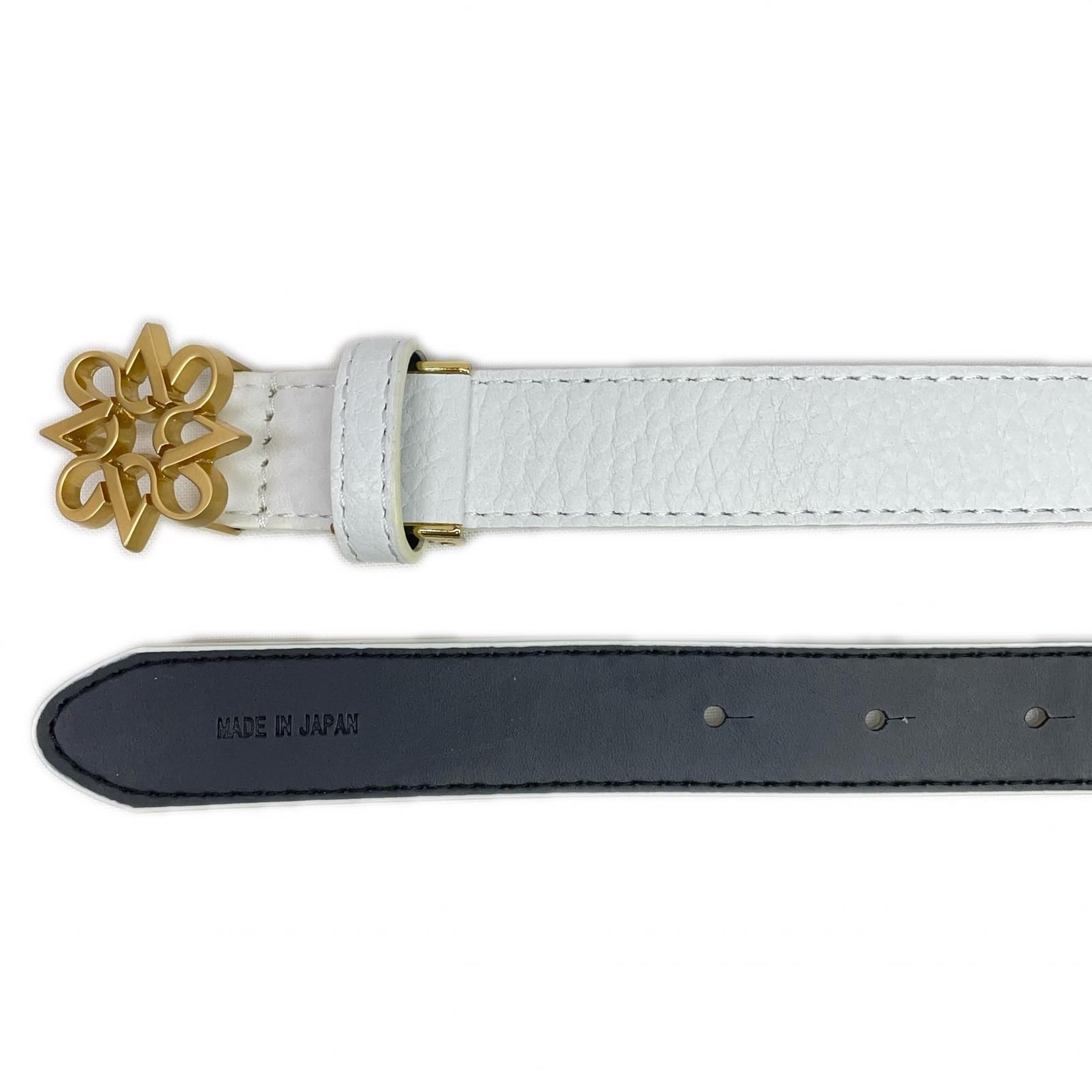 セントアンドリュース StANDREWS ベルト ホワイト 細ベルト シンプル 型押し