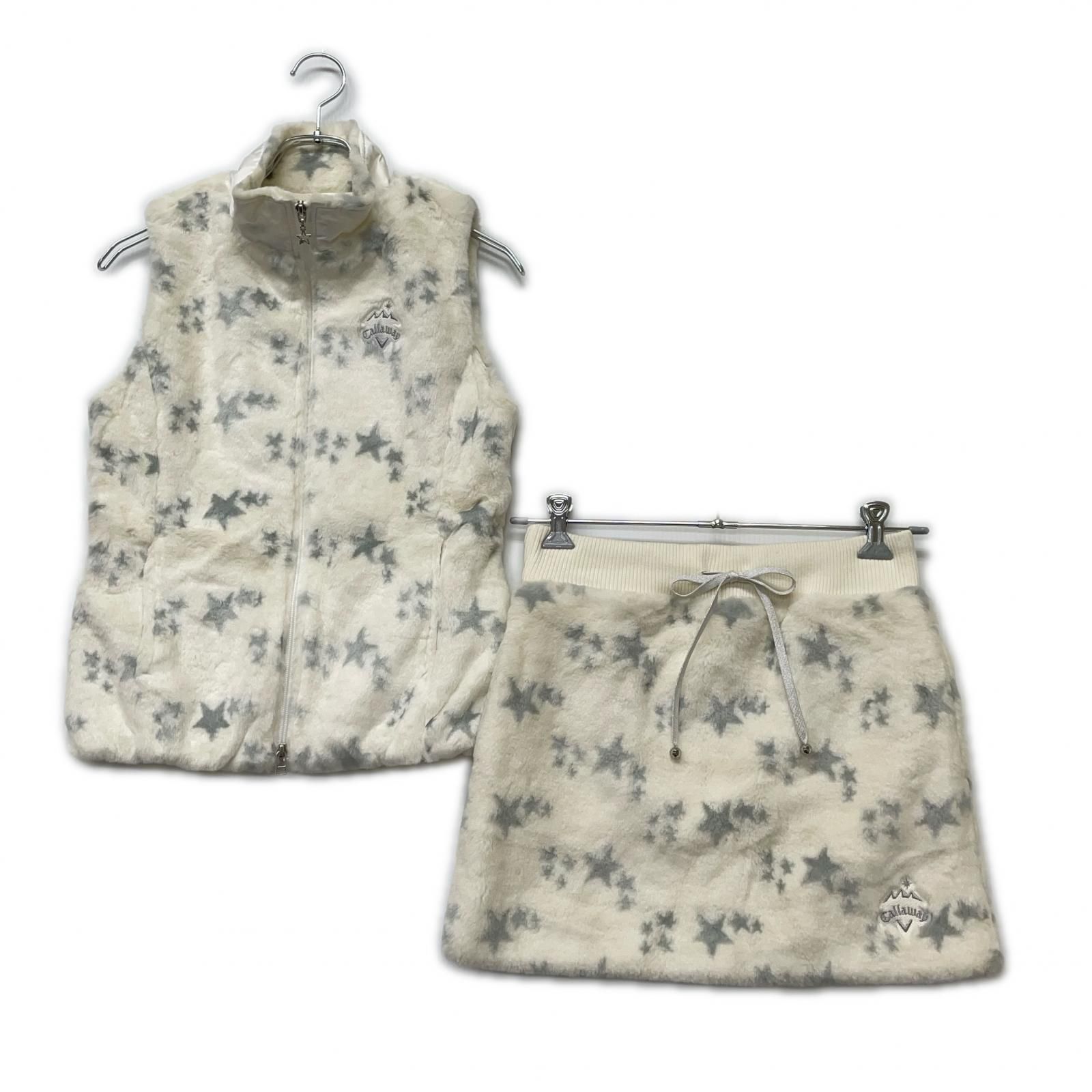 中古 レディース キャロウェイ Callaway セットアップ M 白 ホワイト