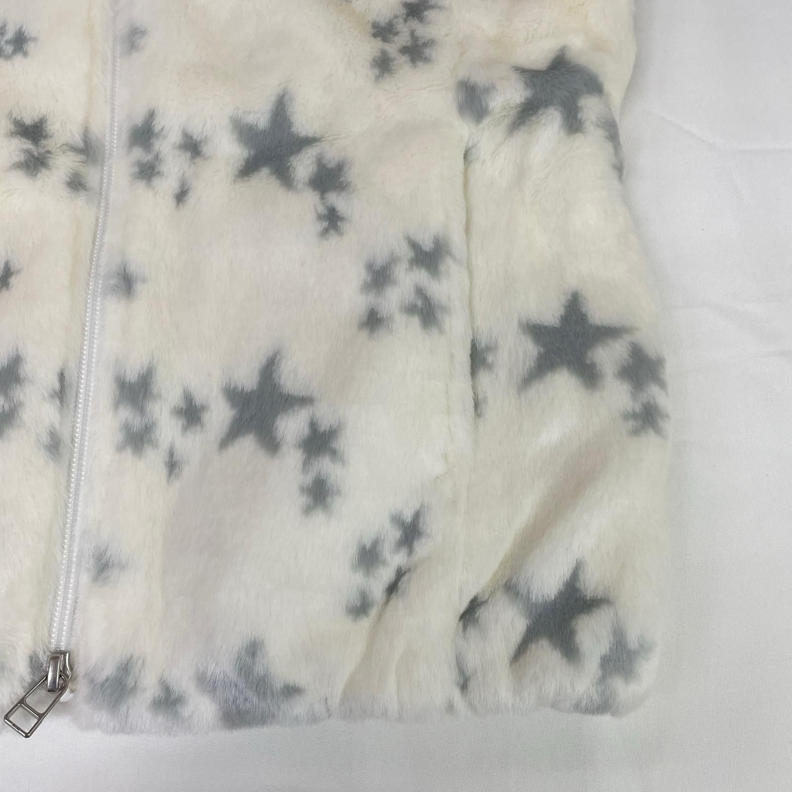 ファーセットアップ星柄Callawayジャケット＆スカートセット 中古 レディース キャロウェイ Callaway セットアップ M 白 ホワイト