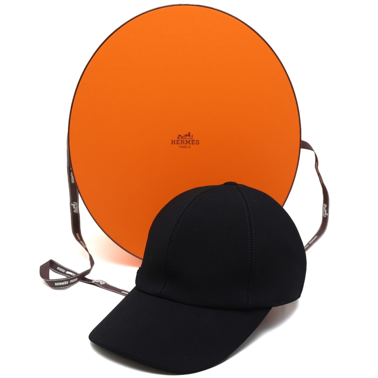 エルメス キャスケット テス ミラノジャージー ア ヴォ クレヨンワッペン ブラック キャップ 帽子 サイズ58