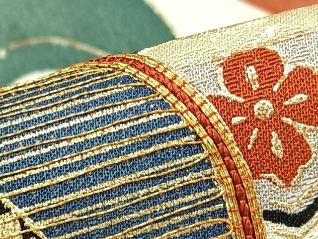 平和屋着物□豪華振袖 駒刺繍 枝花舞蝶文 暈し染め 金銀彩 正絹 逸品