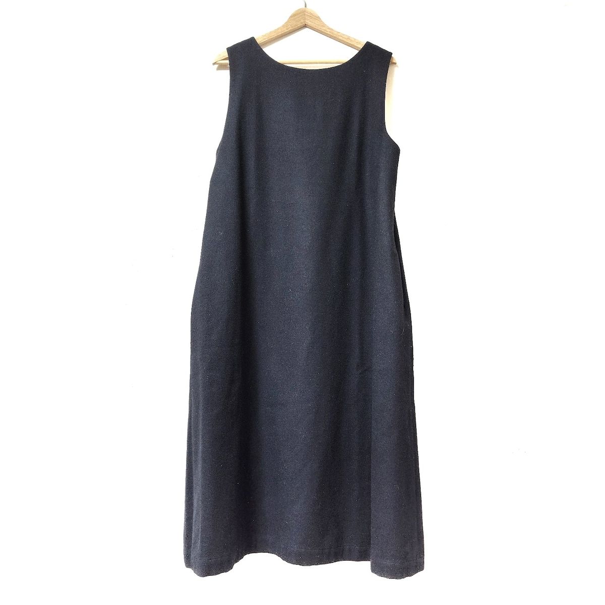 Plantation プランテーション ワンピース サイズM レディース - ダークネイビー クルーネック|ノースリーブ|ロング