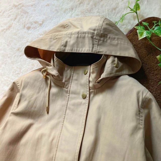 ニューヨーカー コンパクトギャバ ライナー付き モッズコート ベージュ レディース 9号サイズ NEW YORKER 近年モデル