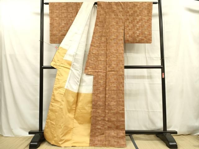 平和屋着物□上質な紬 幾何学文様 正絹 逸品 DAAY2589op - メルカリ