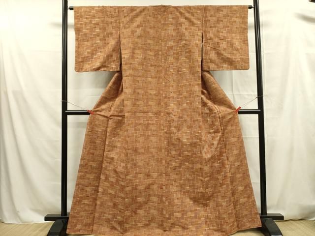 平和屋着物●上質な紬　幾何学間道　正絹　逸品　AAAW5344br 平和屋着物□上質な紬 幾何学文様 正絹 逸品 DAAY2589op - メルカリ