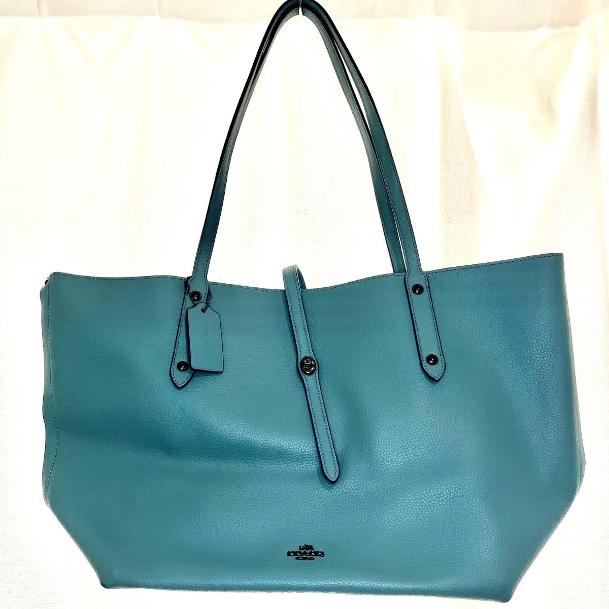 COACH トートバッグ 水色 ブルー マーケット 58849 コーチ