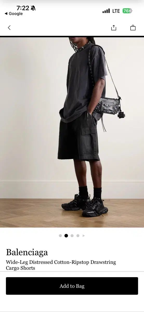 25SS バレンシアガ　カーゴショーツ グレー の メンズ Cargo ショートパンツ | Balenciaga JP (バレンシアガ）