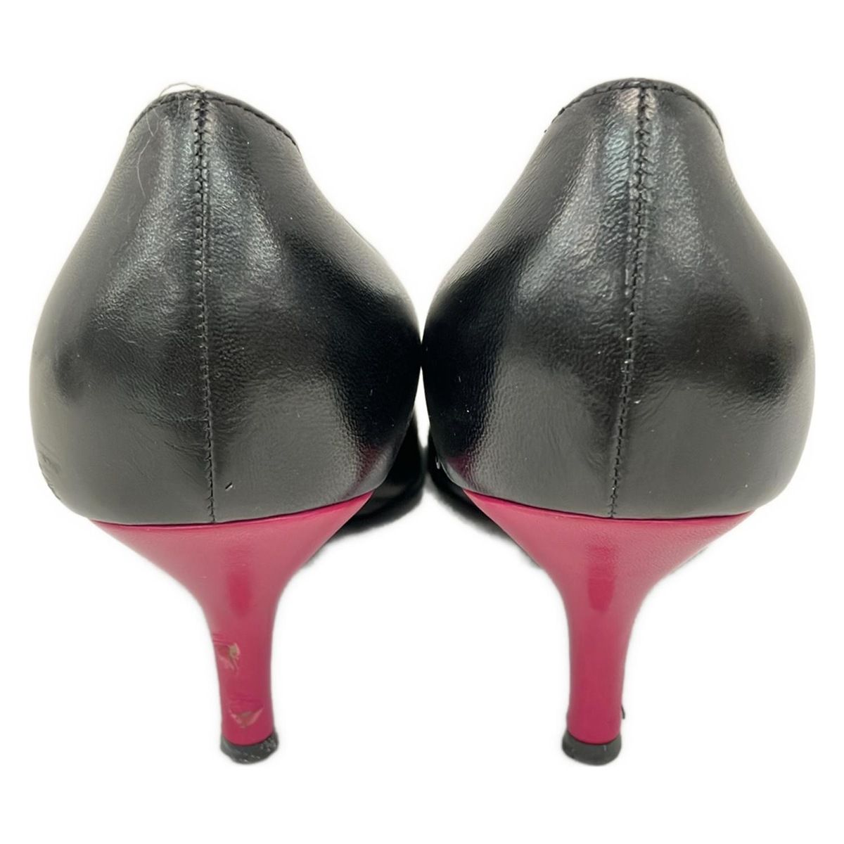 miumiu(ミュウミュウ) パンプス 38 1/2 レディース - 黒 レザー - メルカリ