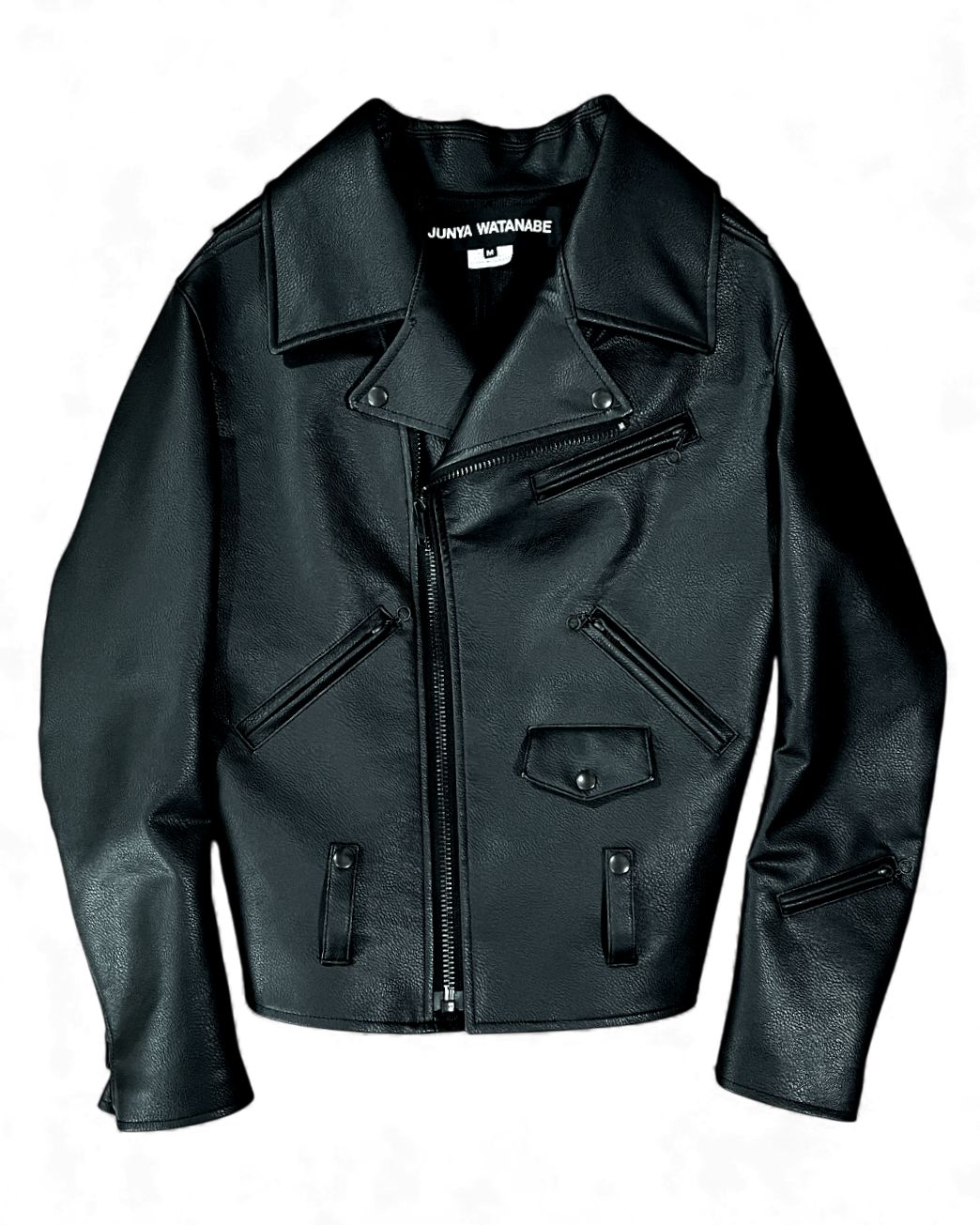 24SS JUNYA WATANABE COMME des GARCONS レザー ライダース ジャケット M 黒 ブラック BLACK JM-J026 ジュンヤワタナベ コムデギャルソン
