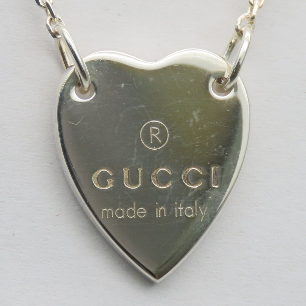 中古】 グッチ ネックレス トレード プレート シルバー925 約7.9g 