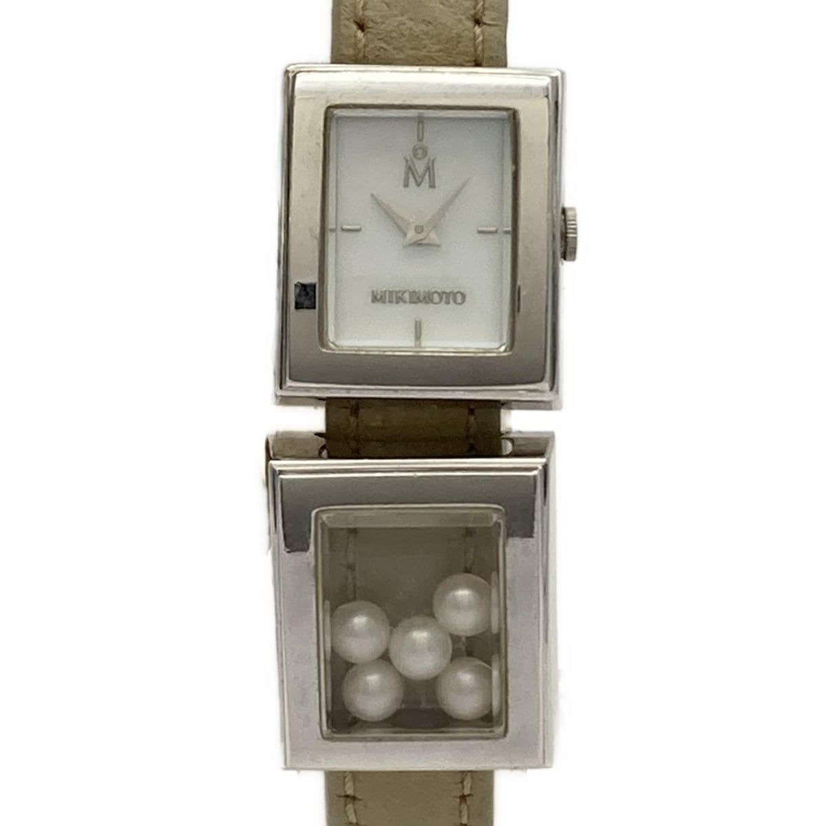mikimoto ミキモト 腕時計 マルチフォームウォッチ レディース 2連|5Pパール|シェル文字盤 白