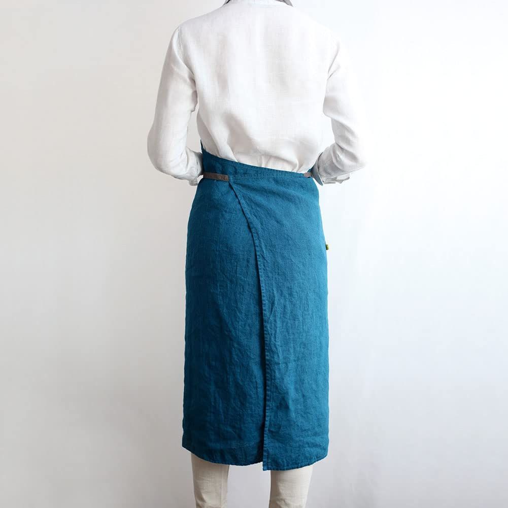 人気商品 Lino e Lina リーノエリーナ エプロン フルエプロン マノン Manon A234 ブルーパヴォーネ レディース メンズ キッチン 無地 リネン 麻 シンプル ロング丈 WWW_OPDRERGINERDOGAN_COM