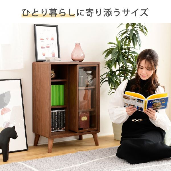 ♪スライド ディスプレイラック 幅50✕奥行30✕高さ73cm ディスプレイケース 推し活 コレクションボード キャビネット 本棚 コミックラック 1人暮らし おしゃれ フィギュア アクスタ