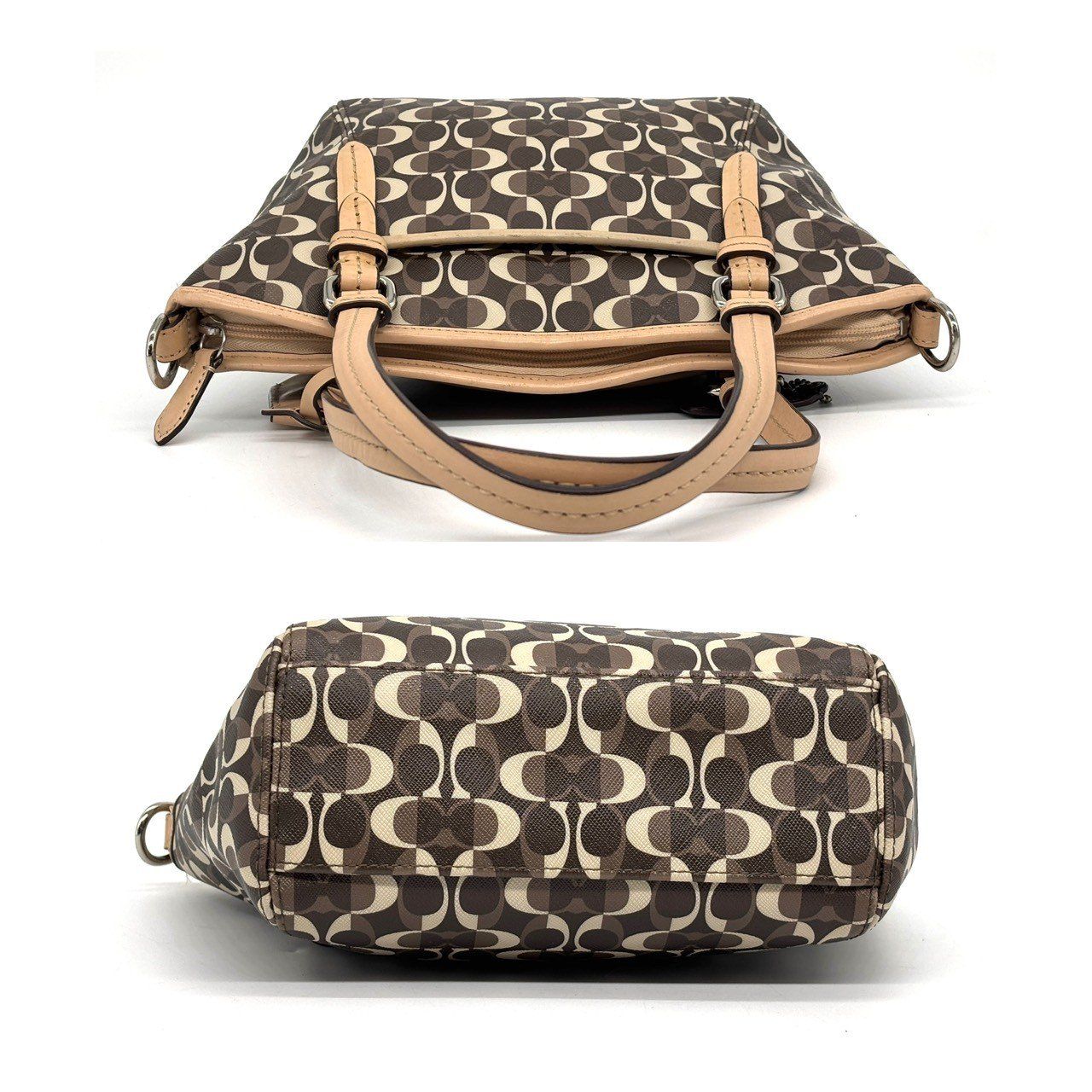 ★美品★ COACH 2WAY PVCレザー ショルダーバッグ シグネチャー 上品シグネチャーで魅せる】 COACH コーチ ショルダーバッグ 2WAY