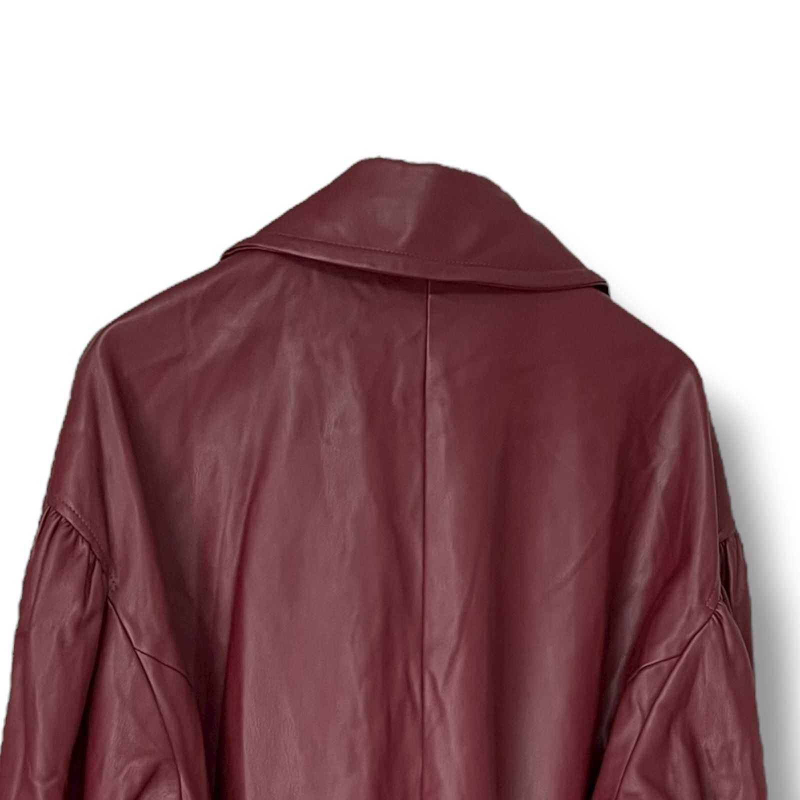 ZARA ワインレッド レザー ブルゾン レディース ジャケット アウター M 