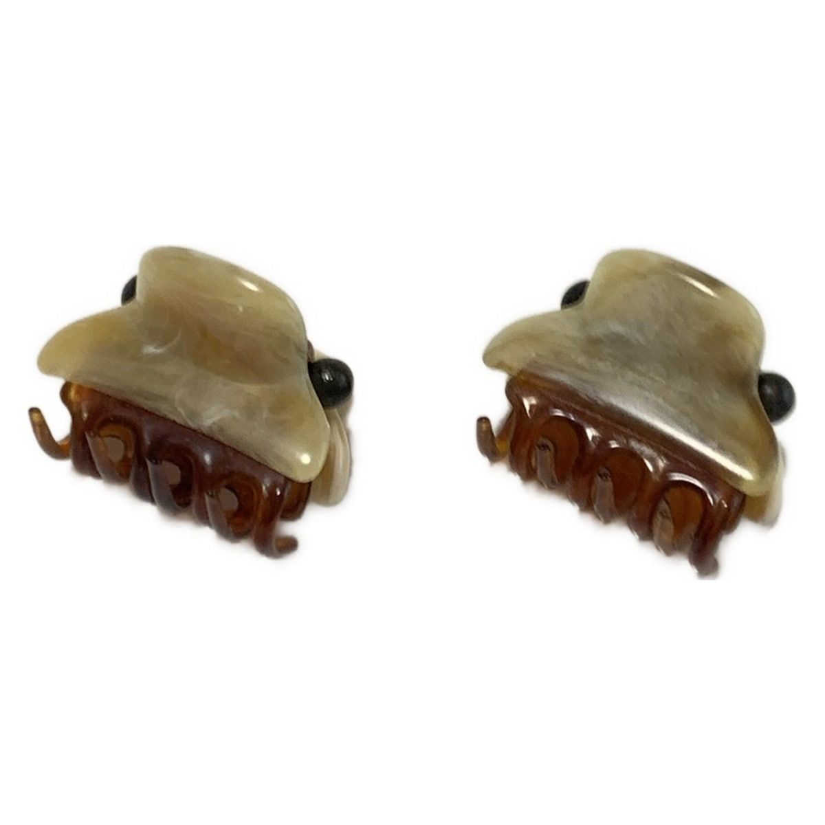 acca アッカ アクセサリー - ベージュ×ライトブラウン×マルチ ヘアクリップ|2点セット