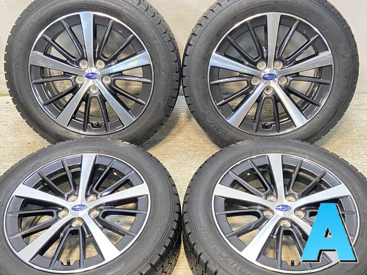 205 55 R 16 グッドイヤー アイスナビ 7 スバル x 6 5 100 5穴 タイヤ スタッドレスタイヤ ホイールセット 4本セット w