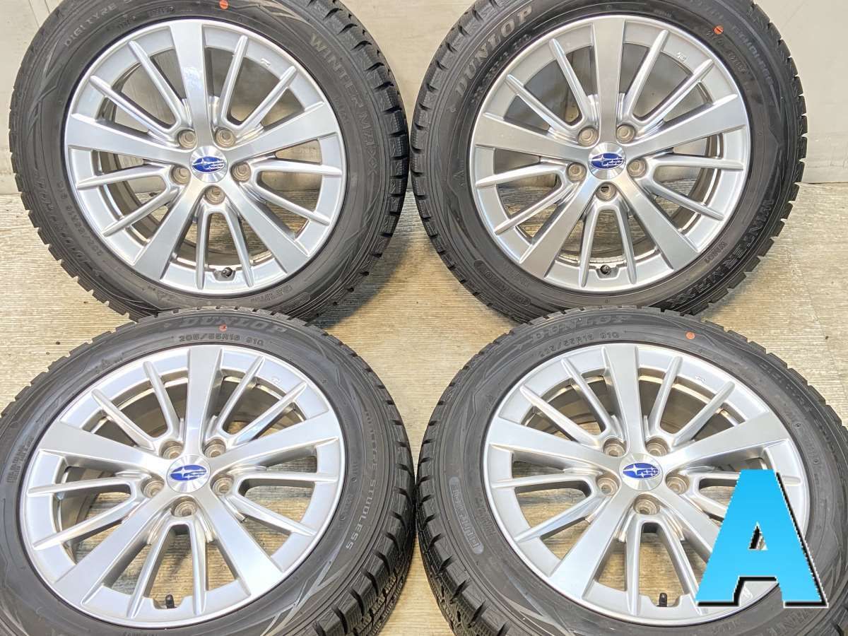 205 55 R 16 ダンロップ ウィンターマックス WM 01 スバル x 6 5 100 5穴 タイヤ スタッドレスタイヤ ホイールセット 4本セット w
