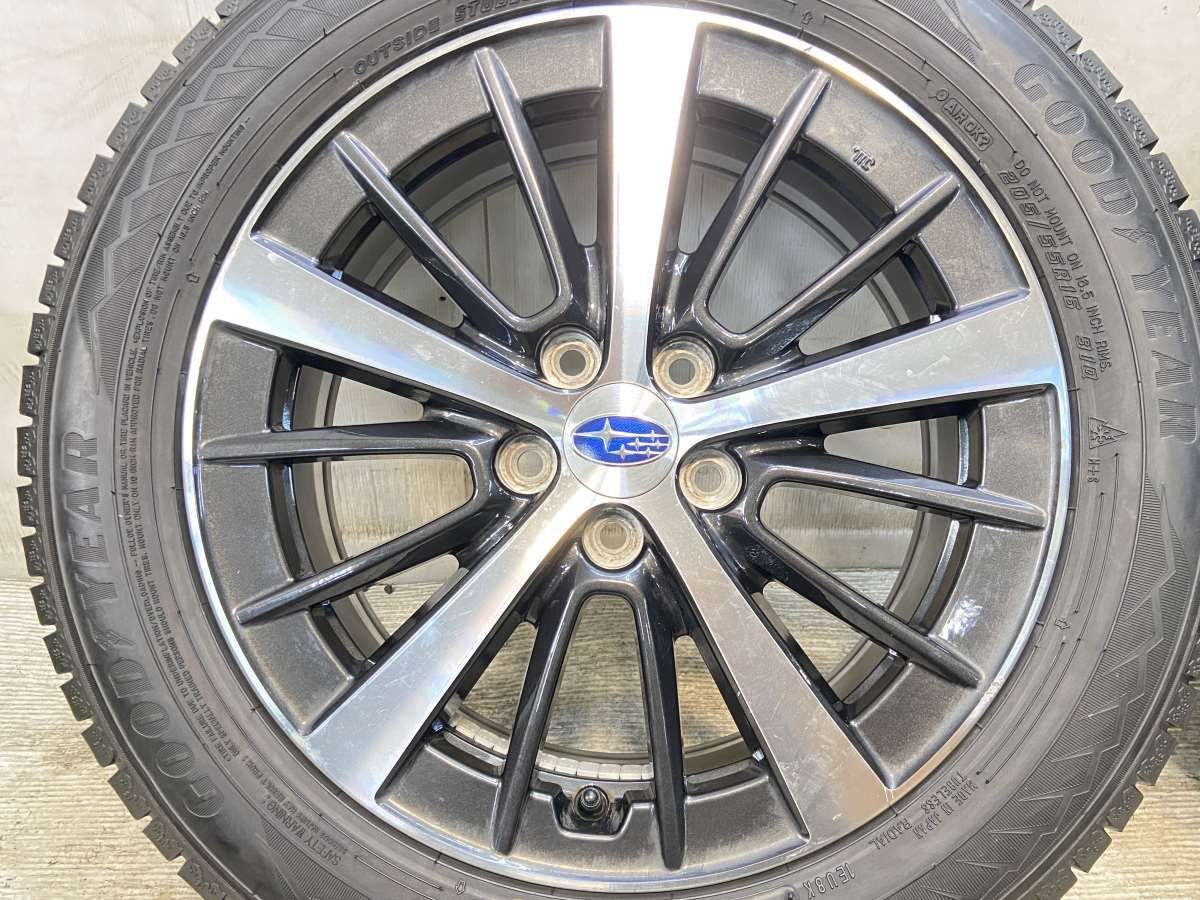  205 55 R 16 グッドイヤー アイスナビ 8 スバル x 6 5 100 5穴 タイヤ スタッドレスタイヤ ホイールセット 4本セット w タイヤ ホイールセット タイヤ ホイール