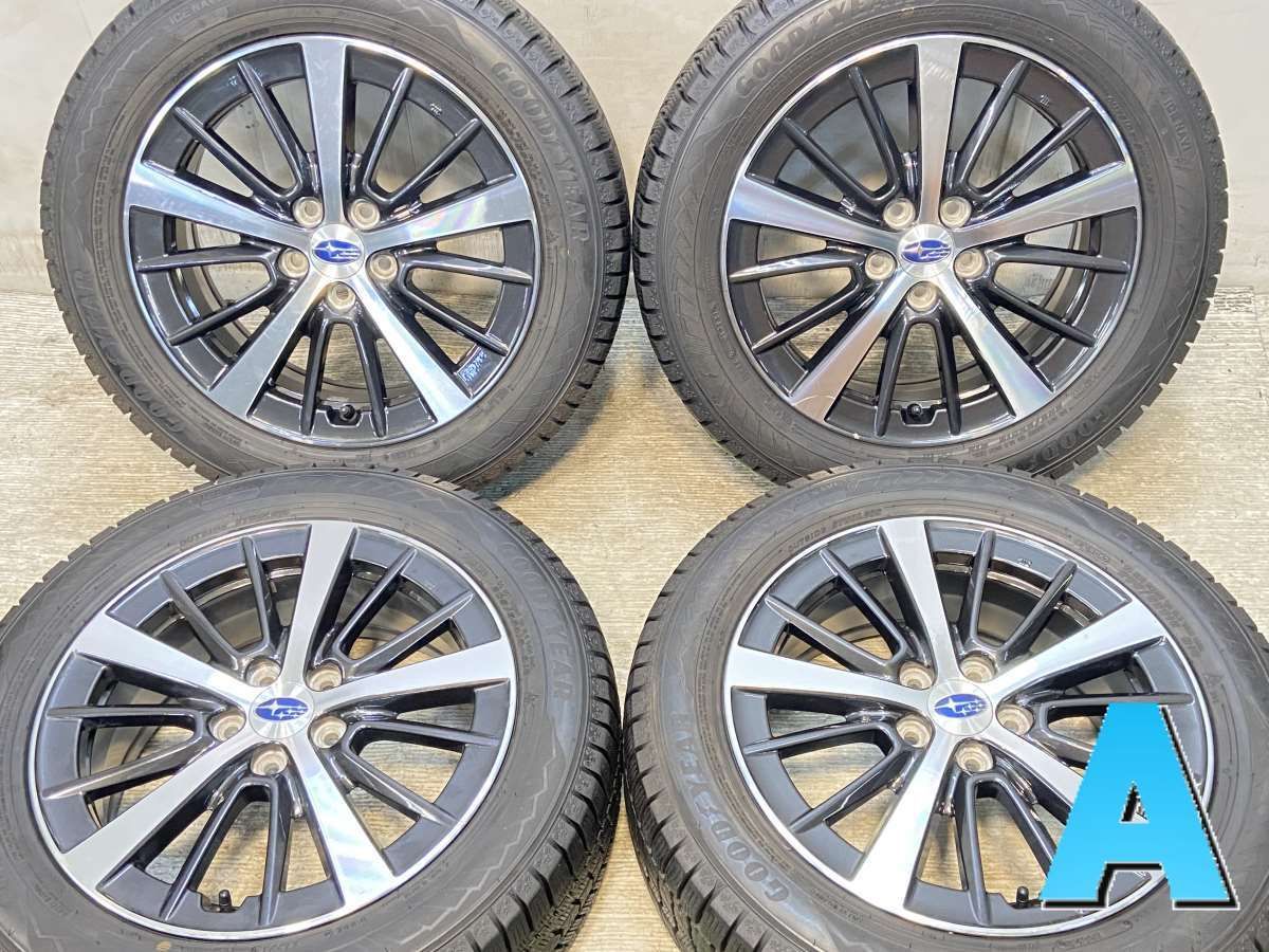 205 55 R 16 グッドイヤー アイスナビ 8 スバル x 6 5 100 5穴 タイヤ スタッドレスタイヤ ホイールセット 4本セット w