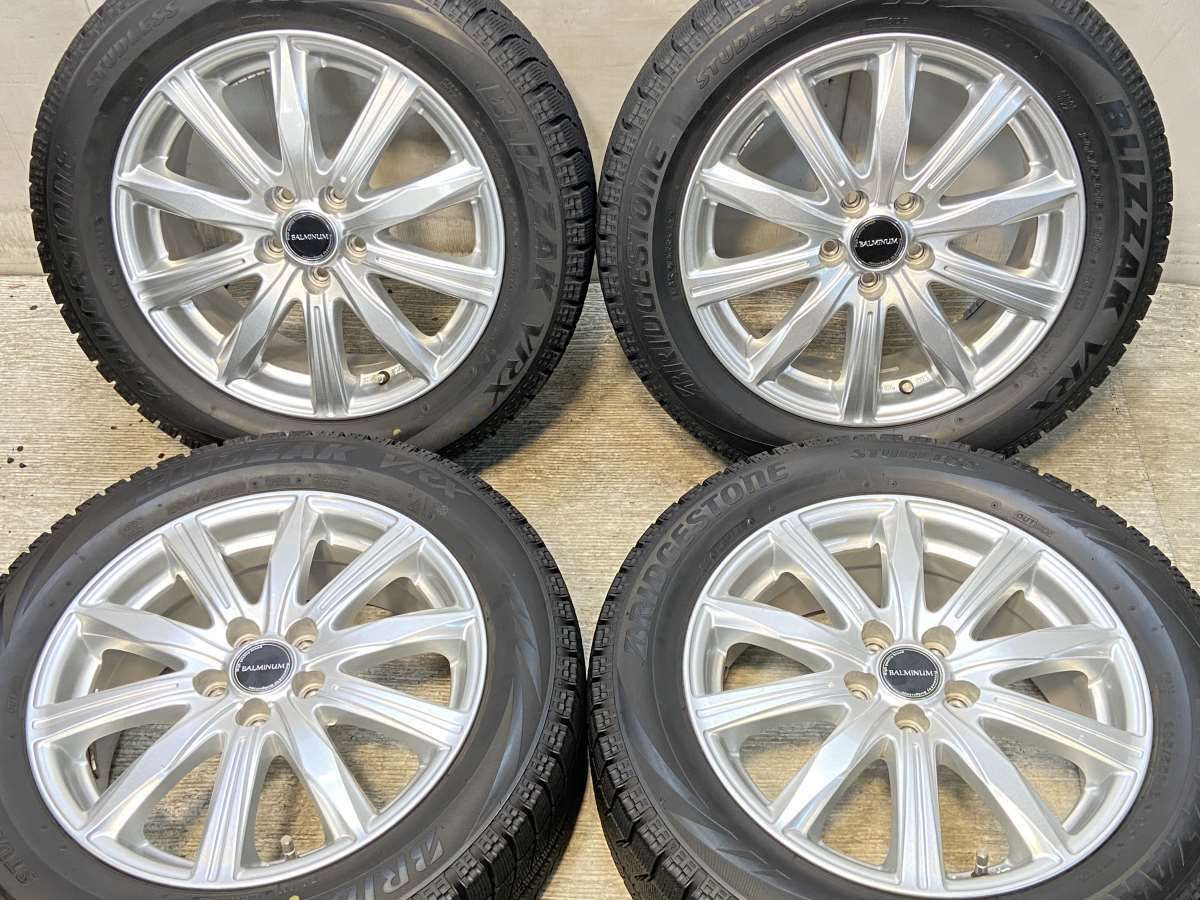 205 55 R 16 ブリヂストン ブリザック VRX x 6 5 48 100 5穴 タイヤ スタッドレスタイヤ ホイールセット 4本セット w