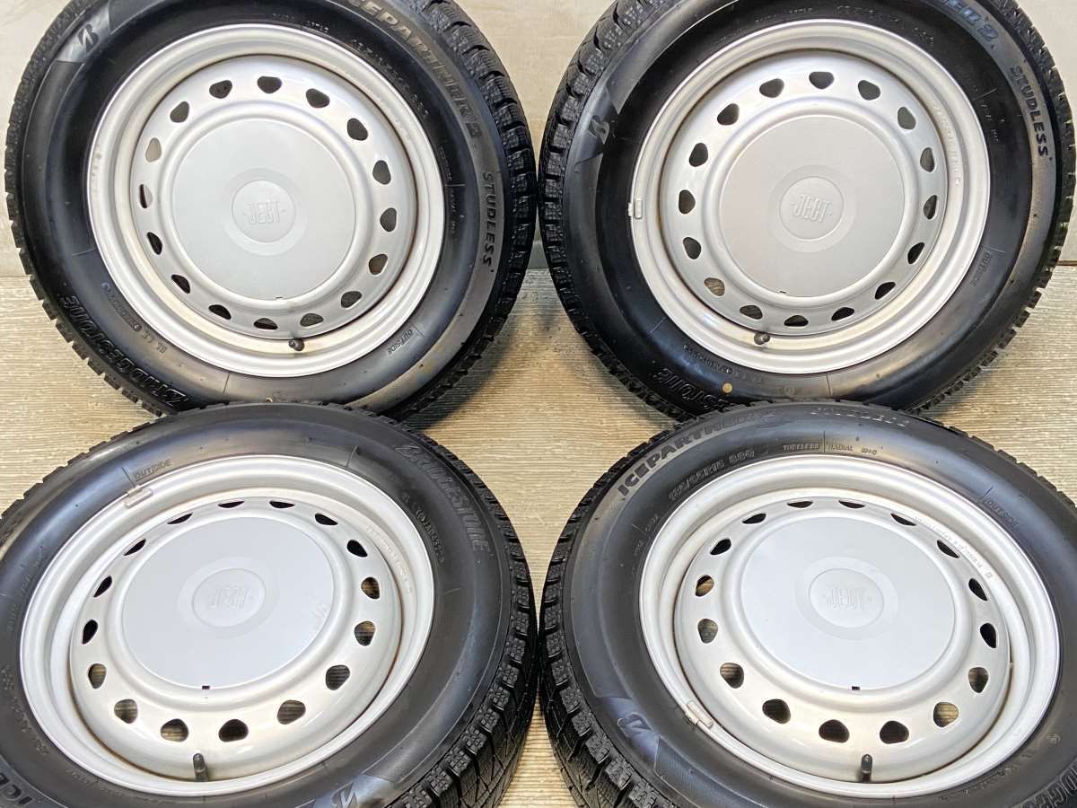 185 65 R 15 ブリヂストン アイスパートナー2 JECT S 7 x 5 100 114 3 4穴 タイヤ スタッドレスタイヤ ホイールセット 4本セット w
