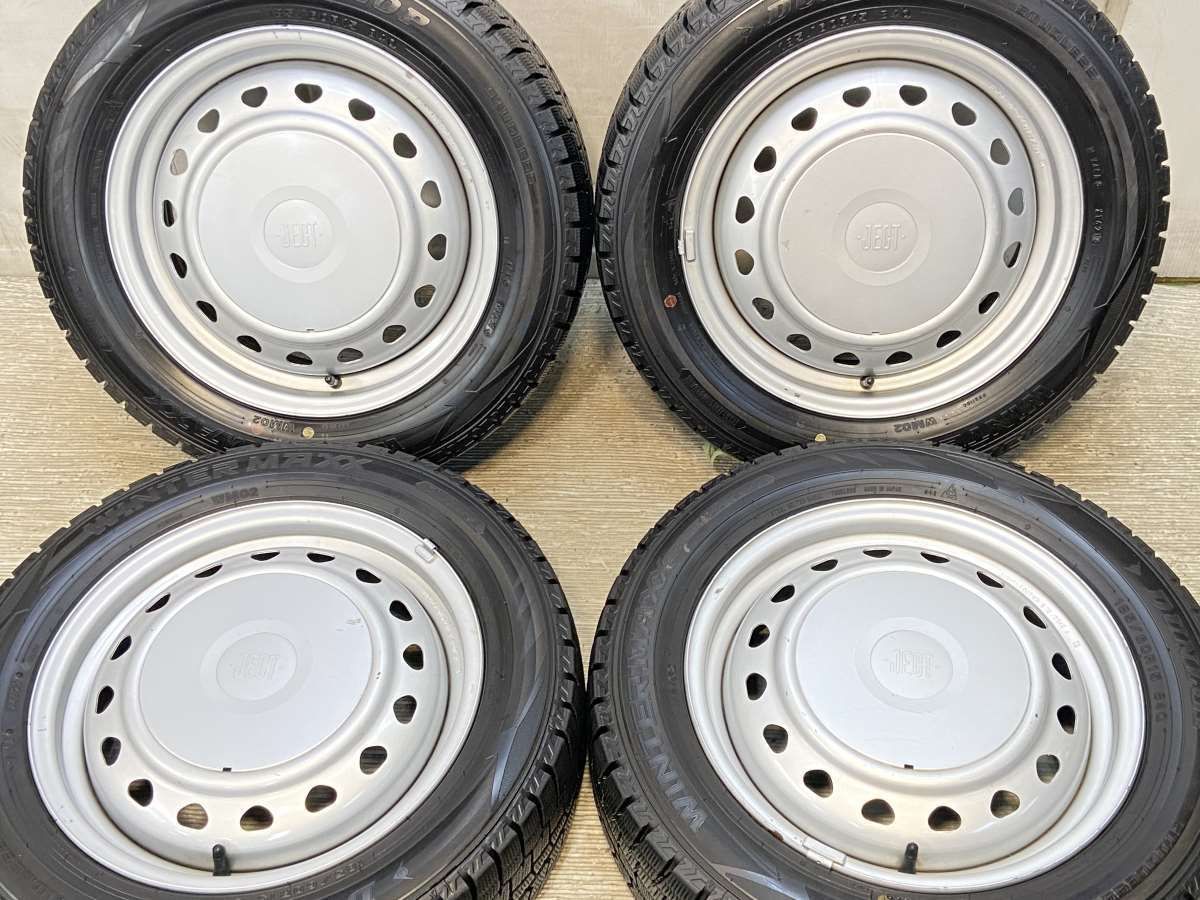 185 60 R 15 ダンロップ ウィンターマックス WM 02 JECT S 7 x 5 100 114 3 4穴 タイヤ スタッドレスタイヤ ホイールセット 4本セット w