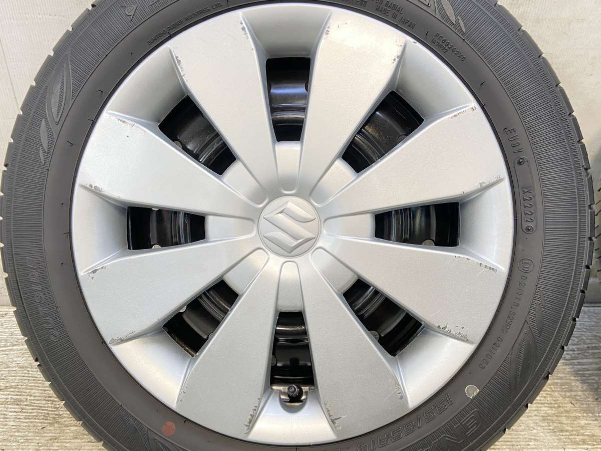  155 65 R 14 ダンロップ エナセーブ EC 300 スズキ x 4 5 100 4穴 タイヤ サマータイヤ ホイールセット 4本セット s タイヤ ホイールセット タイヤ ホイール