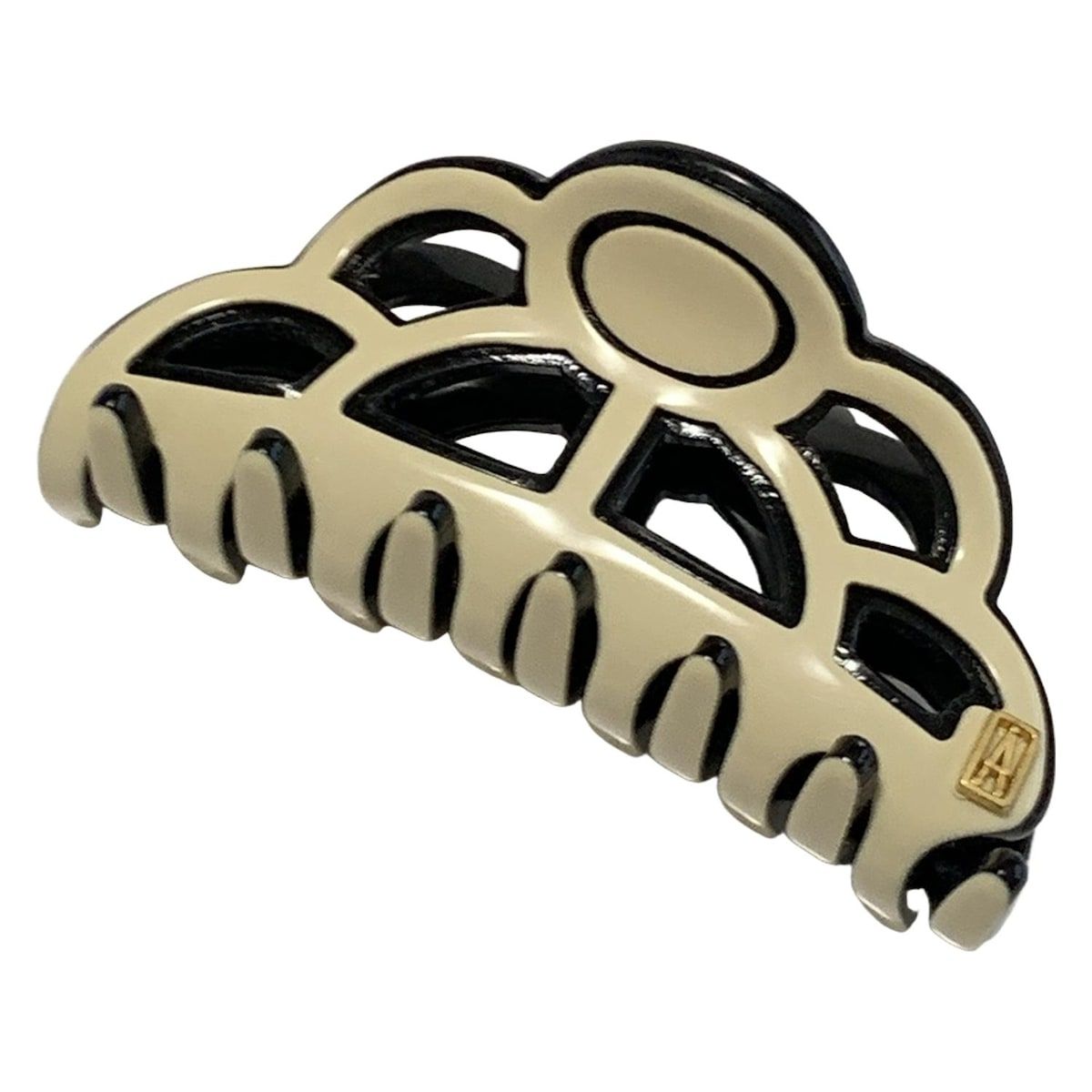 ALEXANDRE de PARIS アレクサンドル ドゥ パリ アクセサリー - 黒×ベージュ ヘアクリップ