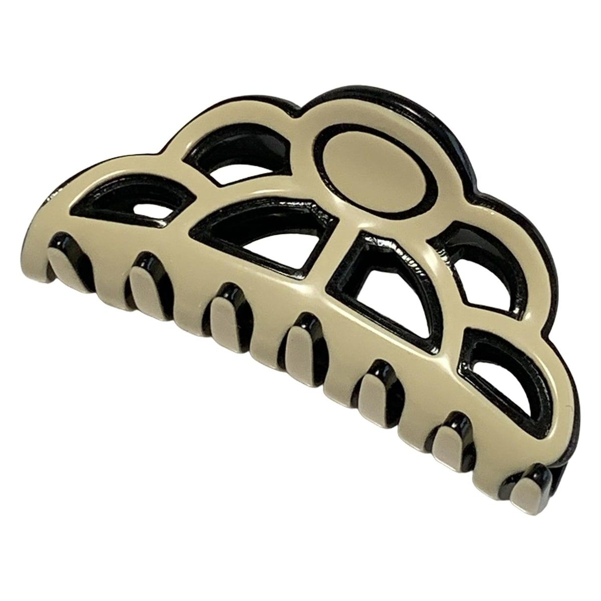 ALEXANDRE de PARIS アレクサンドル ドゥ パリ - 黒×ベージュ ヘアクリップ