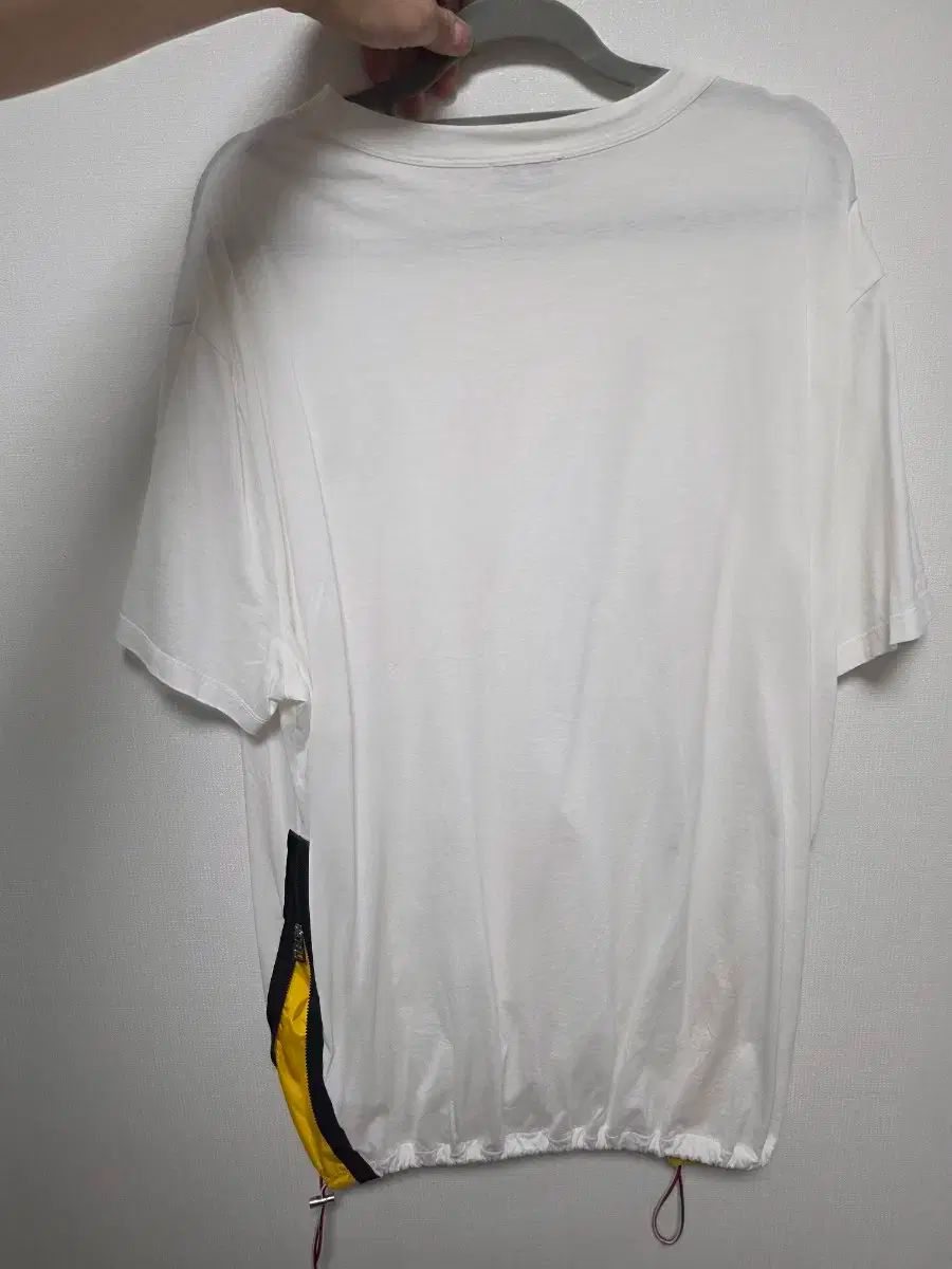 MONCLER モンクレール 白 サイドジッパー 半袖 Tシャツ