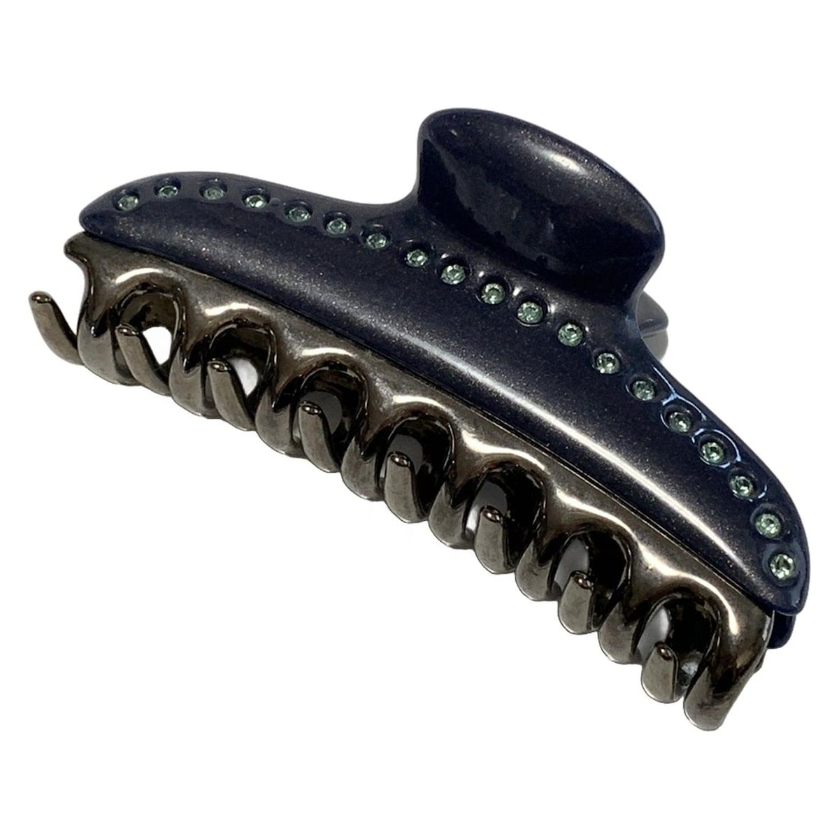 acca アッカ アクセサリー - ネイビー×ブロンズ ヘアクリップ|ラインストーン