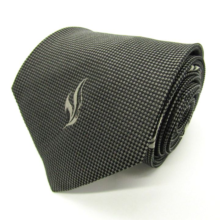 ドミニクフランス クラウン ブランド ネクタイ パネル柄 シルク