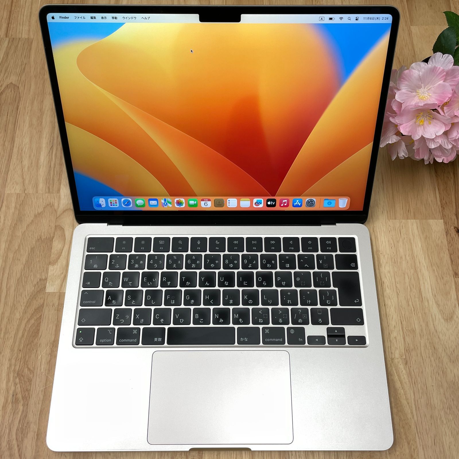 最終値下げ【極美品】MacBookAir M2 16GB 512GBスターライト MacBook Air 13インチ M2 16GB 512GB スターライト 2022年 送料無料