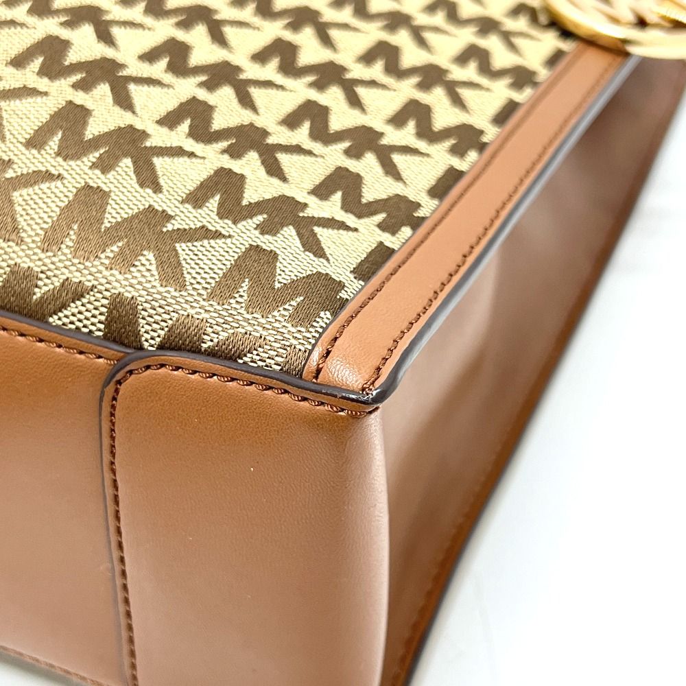 Michael Kors マイケルコース トートバッグ MK総柄 レザー|キャンバス ブラウン DECORATOM_COM_BR